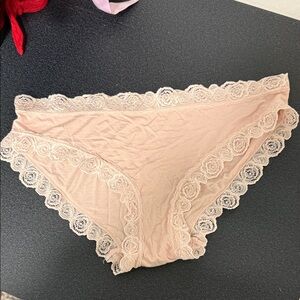 Lace Trim Pink Panties